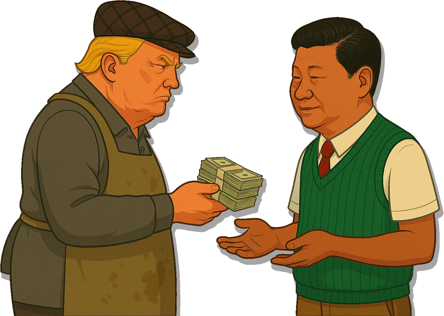 Trump and Xi Trading Scene
